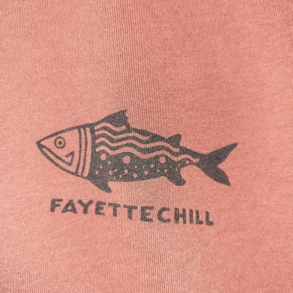 FAYETTECHILL Goods for the Woods Mauve Long Sleeve T-shirt Size Medium - Picture 6 of 6
